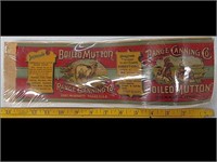 RANGE CANNING CO. BOILED MUTTON LABLE