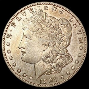 1901-S Morgan Silver Dollar NEARLY UNCIRCULATED