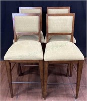 (4) Transitional Style Upholstered Barstools