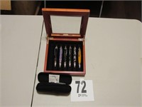 (6) Pens with Display Case