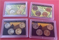 (4) 4 Coin Westward Journey Nickel Sets