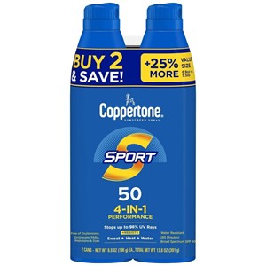 4ct Coppertone Sport Sunscreen Spray SPF 50 13.8oz