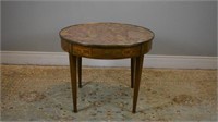 Early 20th C. French marble top parlor table