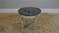 French Country marble top side table