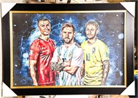 Ronaldo, Messi and Neymar - Collector Frame 24 x 3