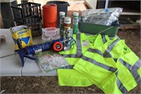 Containers, Safety Vests, Light, Tape, MORE