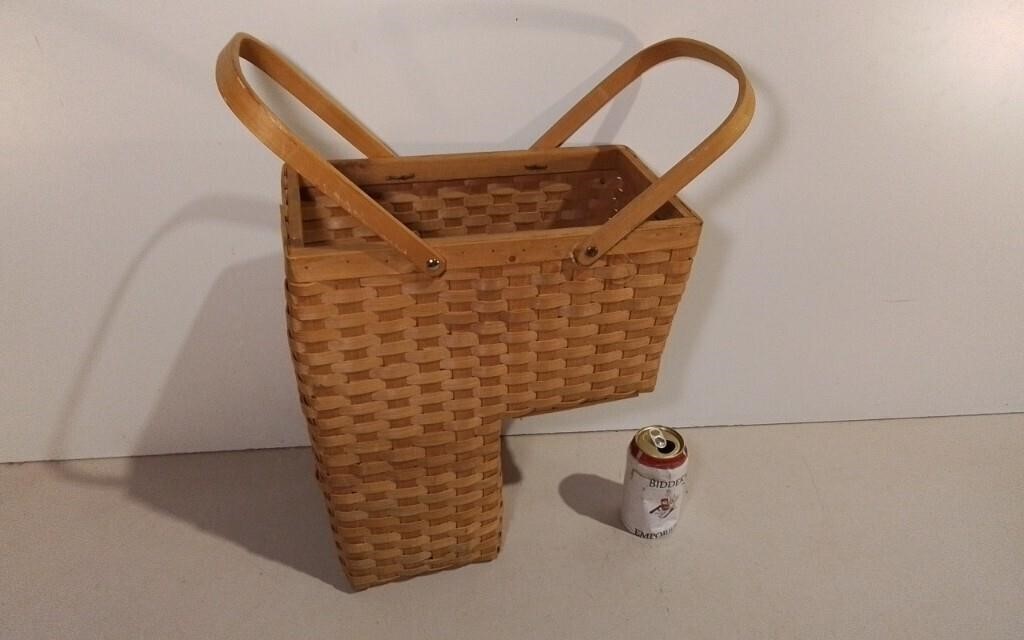 Vintage Weaved Stair Basket