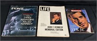 (3) Vintage Magazines: All About JFK