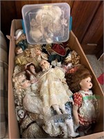 Large Porcelain & Collectible Dolls Lot