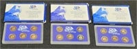 (3) 5 Coin State Quarter Proof Sets: 2002, 03, 05