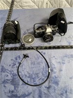 Olympus OM10 35mm camera, 2 lenses & accessories