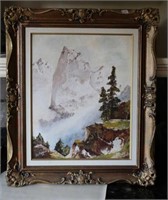 framed oil painting signed 'Pat Morris' 1968