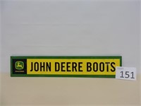 Vintage John Deere Boots Metal Advertising Sign