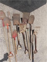 Long handle  tools. Shovels