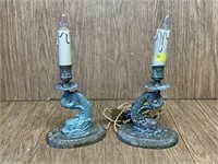 Vintage Pair of Lamps (Candle Sticks)