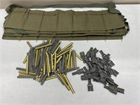 TRAY LOT OF 5.56 STRIPPER CLIPS, GUIDES, BANDOLIER