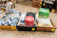(3) Flats of Swiffers, Coffee Filters, Candle,