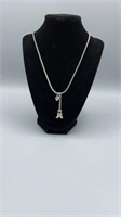 New never warn Eiffel tower long necklace