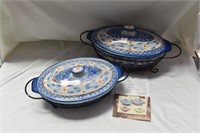 TEMP-TATIONS 6 PIECE OVAL OVEN TO TABLE SET BY TAR