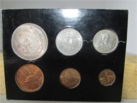 1964 Mexican Peso Coin Set, One Peso 10% Silver