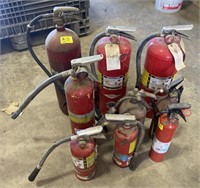 Assorted Fire Extinguishers, 18-30in 
(Bidding