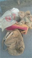 Lot Of Old Feed Sacks And Other Barn Items