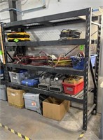 Metal Shelving Unit (Shelves Only, No Items)