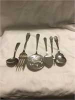 6 Silver Plate Serving Pieces