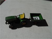 JOHN DEERE 140 TRACTOR, MISSING STEERING WHEEL