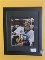 FLEURY CELEBRATING STANLEY CUP VICTORY SIGNED BY