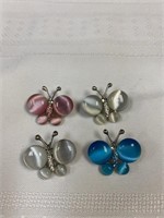 Lot of 4 butterfly pins/brooches
