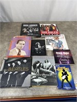 Assortment of rock band books and biographies