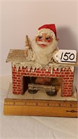 6.5” x 7” Santa Claus Comes Down the Chimney.