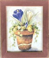 4 framed prints-Floral still life by  Annie