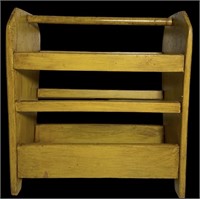 Vintage Wooden Magazine Rack