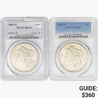 1885-O [2] Morgan Silver Dollar PCGS MS63