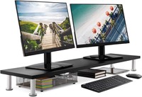 Bamboo Dual Stand for Two 42 Monitors  Black