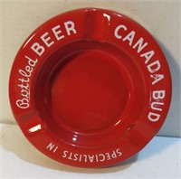 Canada Bud Beer Enamel Ashtray Vintage Advertising