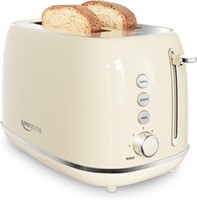 (N) Toaster 2 Slice Stainless Steel Retro with 6 B