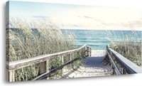 (N) Beach Pathway Canvas Wall Art Beach Theme Canv