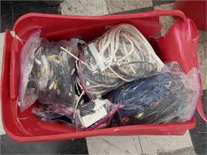 Tote Fulll of Misc Cords