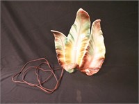 Mid-century TV light depicting acanthus leaves,