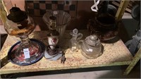 Lot of Glassware and Lamp Bases