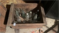 Wooden Crate Filled with Bottles