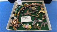 Jewelry lot- variety of bracelets & pins