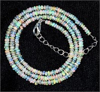 19.00 cts Ethiopian Fire Opal Bead Necklace