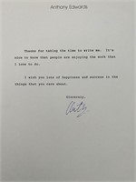Anthony Edwards signed letter