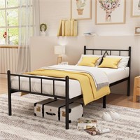 14 in Twin Bed Frame with Headboard and