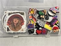 Taylor Swift themed shoe charms and stickers