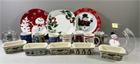 Christmas Indiana Glass,Plates, Mugs, Loaf Dishes,